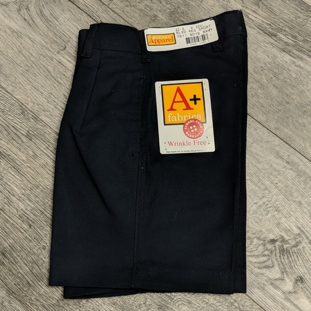 School Apparel RLXD REG SHORT NAVY